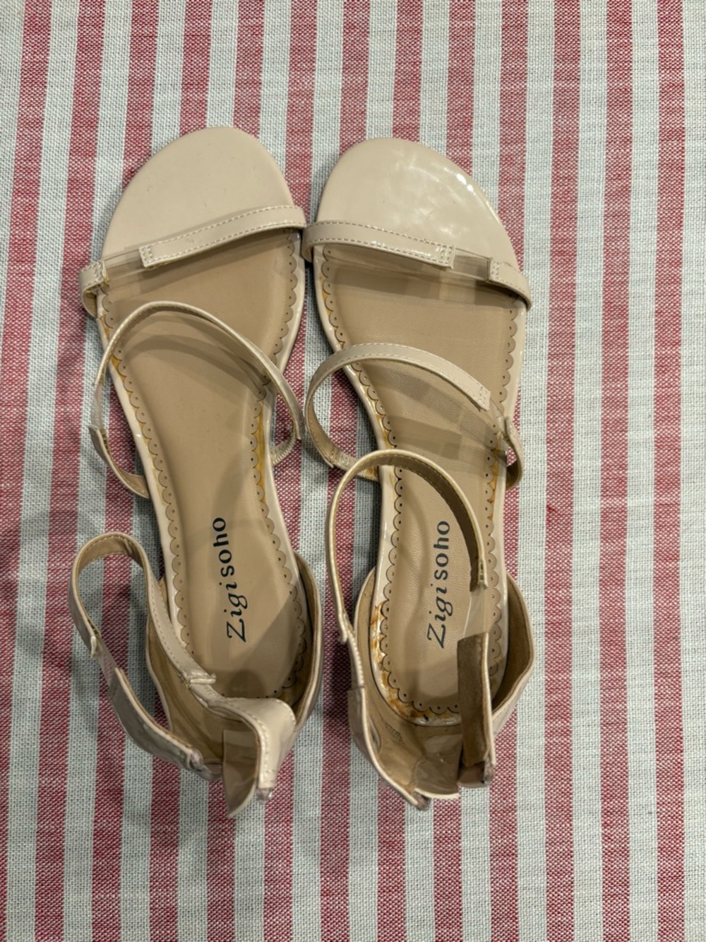 Zigi Soho Beige Clear-Strap Women's Sandals